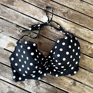 Victoria Secret Polka Dot Halter Bikini Top, 34D
